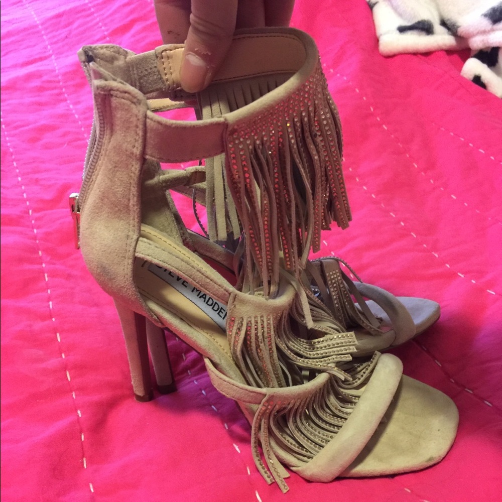 Women’s Steve Madden Sparkly Fringe Heels